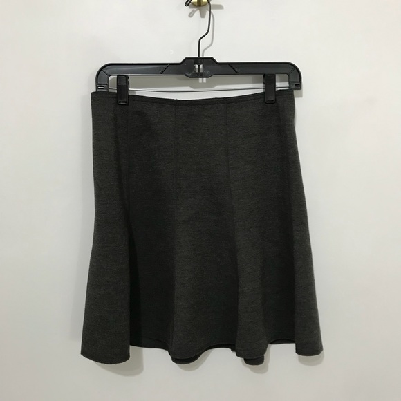 Ann Taylor Gray Ponte Fabric Slater Skirt - Picture 2 of 7
